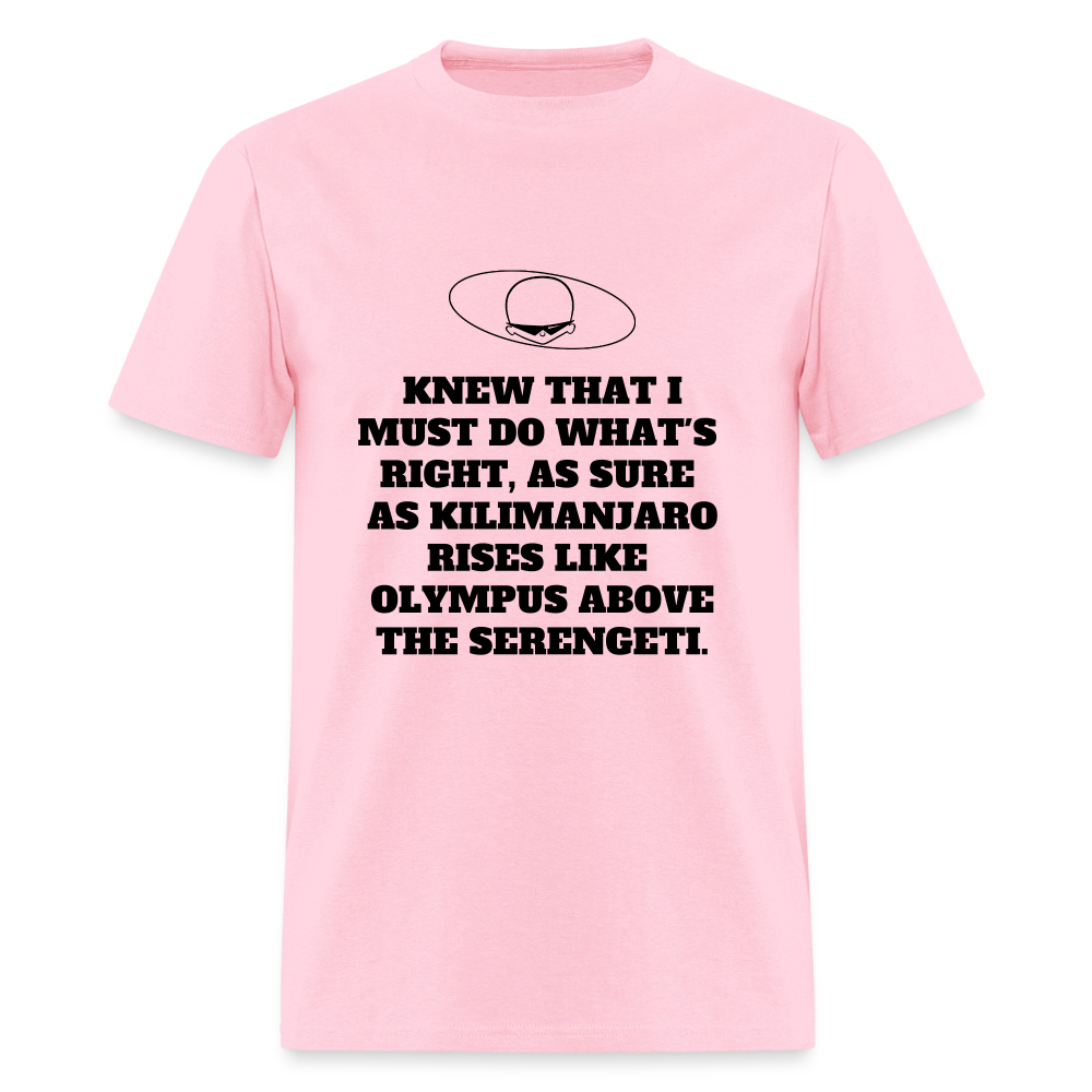 1980s "OLYMPUS ABOVE THE SERENGETI." Pop Progeny T-Shirt (Dark on Light) - pink
