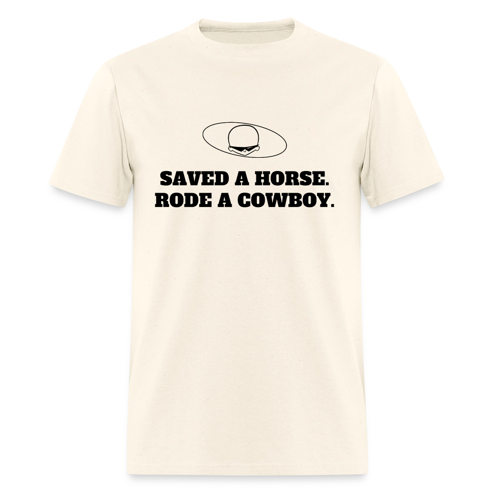 2000s "SAVED A HORSE. RODE A COWBOY" Pop Progeny T-Shirt (Dark on Light) - sweet cream heather