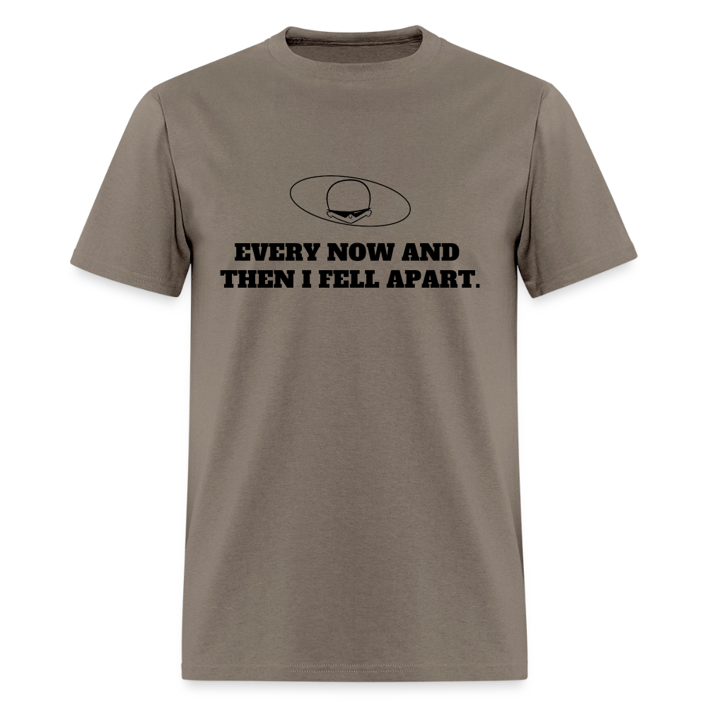 1980s "EVERY NOW AND THEN I FELL APART." Pop Progeny T-Shirt (Dark on Light) - safari