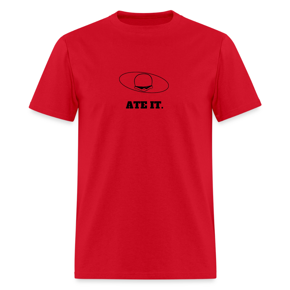 1980s "ATE IT." Pop Progeny T-Shirt (Dark on Light) - red