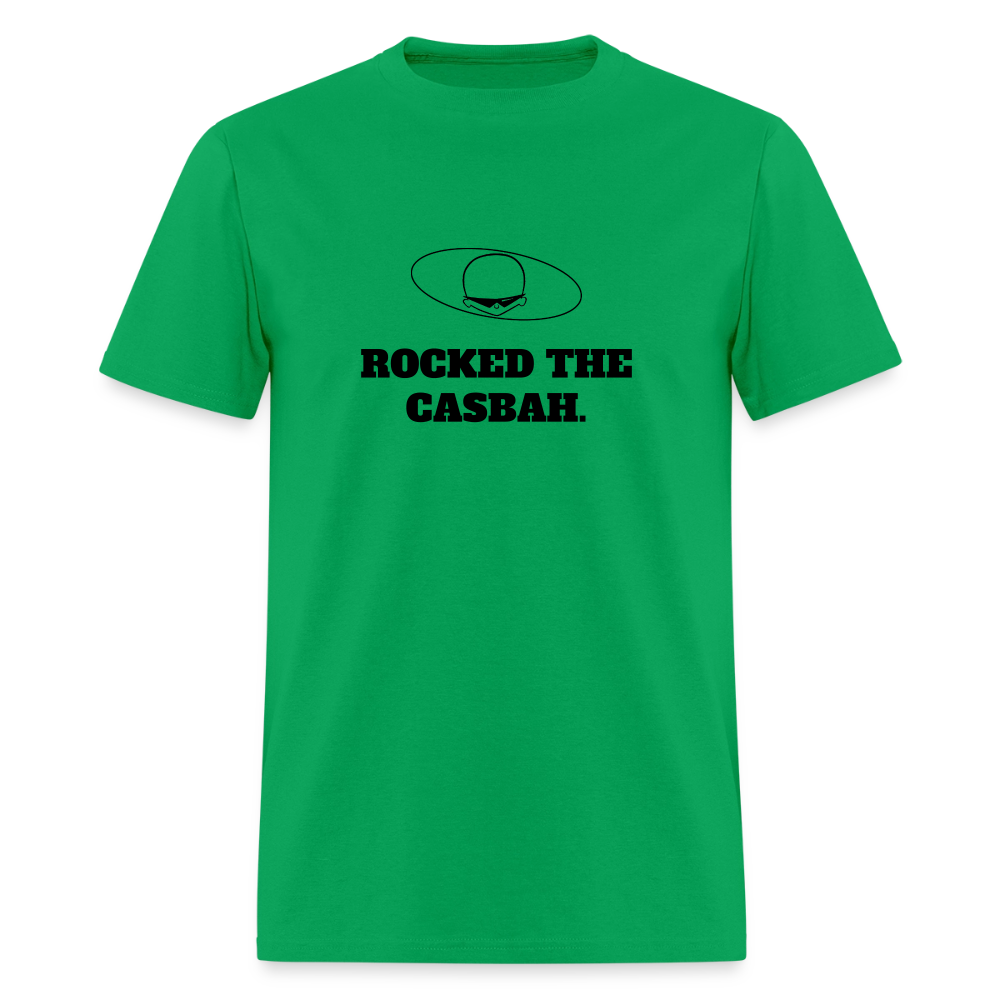 1980s "ROCKED THE CASBAH." Pop Progeny T-Shirt (Dark on Light) - bright green