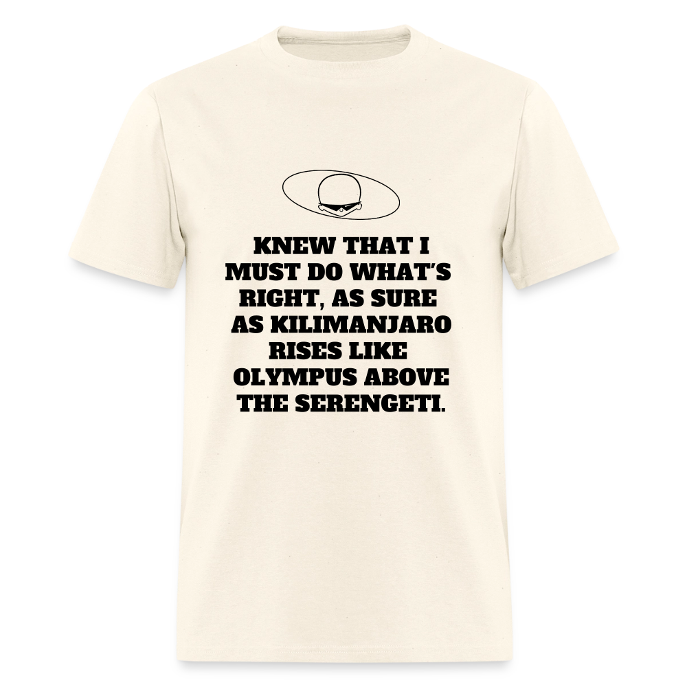 1980s "OLYMPUS ABOVE THE SERENGETI." Pop Progeny T-Shirt (Dark on Light) - sweet cream heather