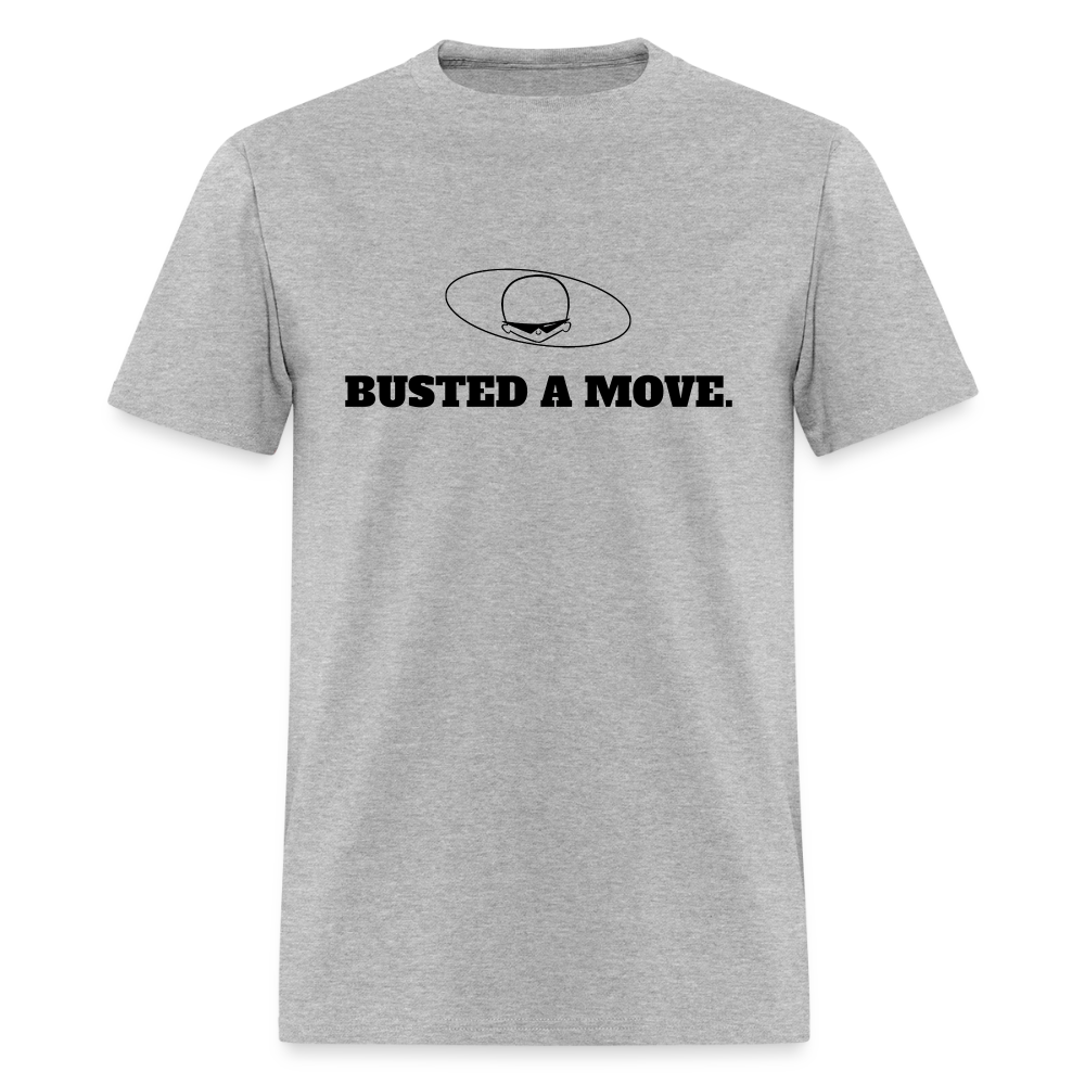 1980s "BUSTED A MOVE." Pop Progeny T-Shirt (Dark on Light) - heather gray