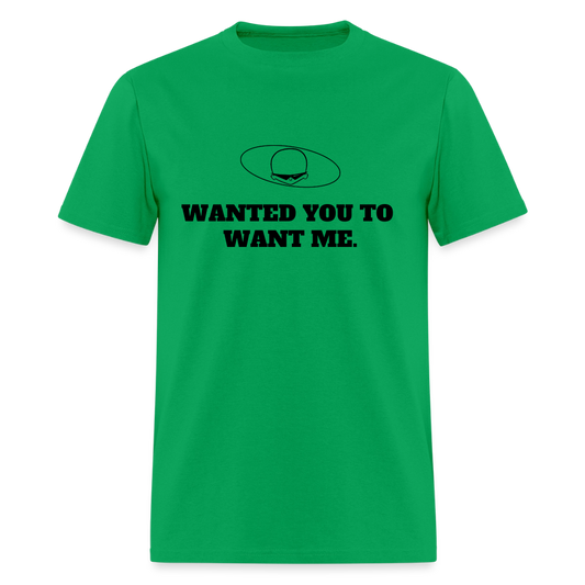 1980s "WANTED YOU TO WANT ME." Pop Progeny T-Shirt (Dark on Light) - bright green