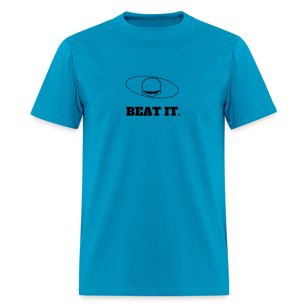 1980s "BEAT IT." Pop Progeny T-Shirt (Dark on Light) - turquoise