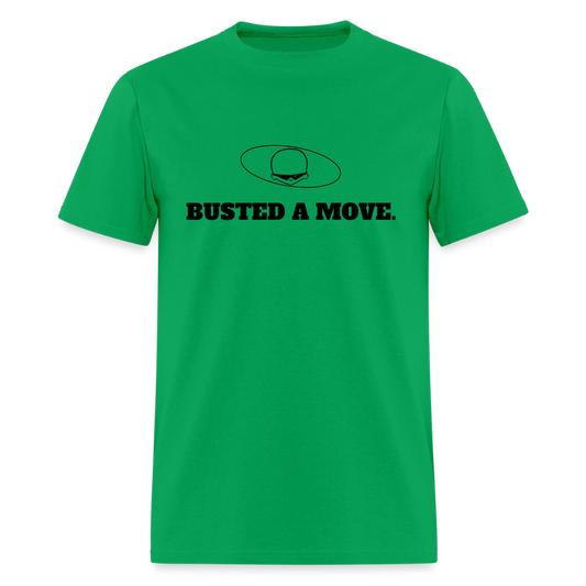 1980s "BUSTED A MOVE." Pop Progeny T-Shirt (Dark on Light) - bright green