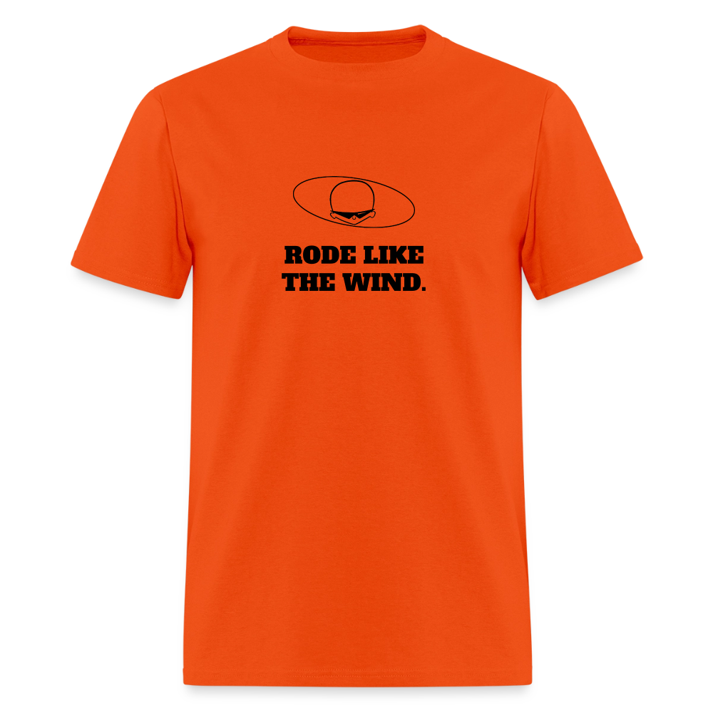 1970s "RODE LIKE THE WIND." Pop Progeny T-Shirt (Dark on Light) - orange