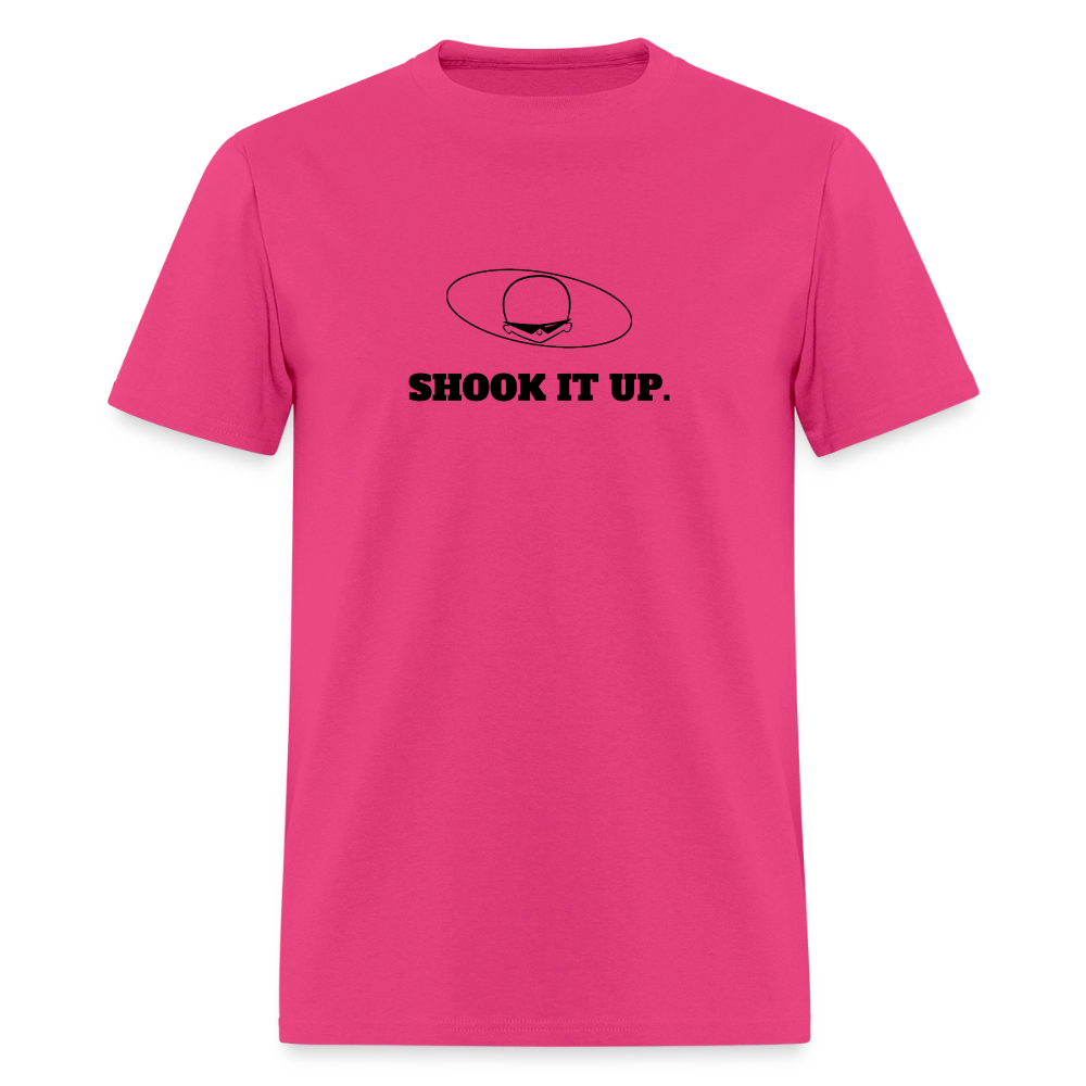 1980s "SHOOK IT UP." Pop Progeny T-Shirt (Dark on Light) - fuchsia