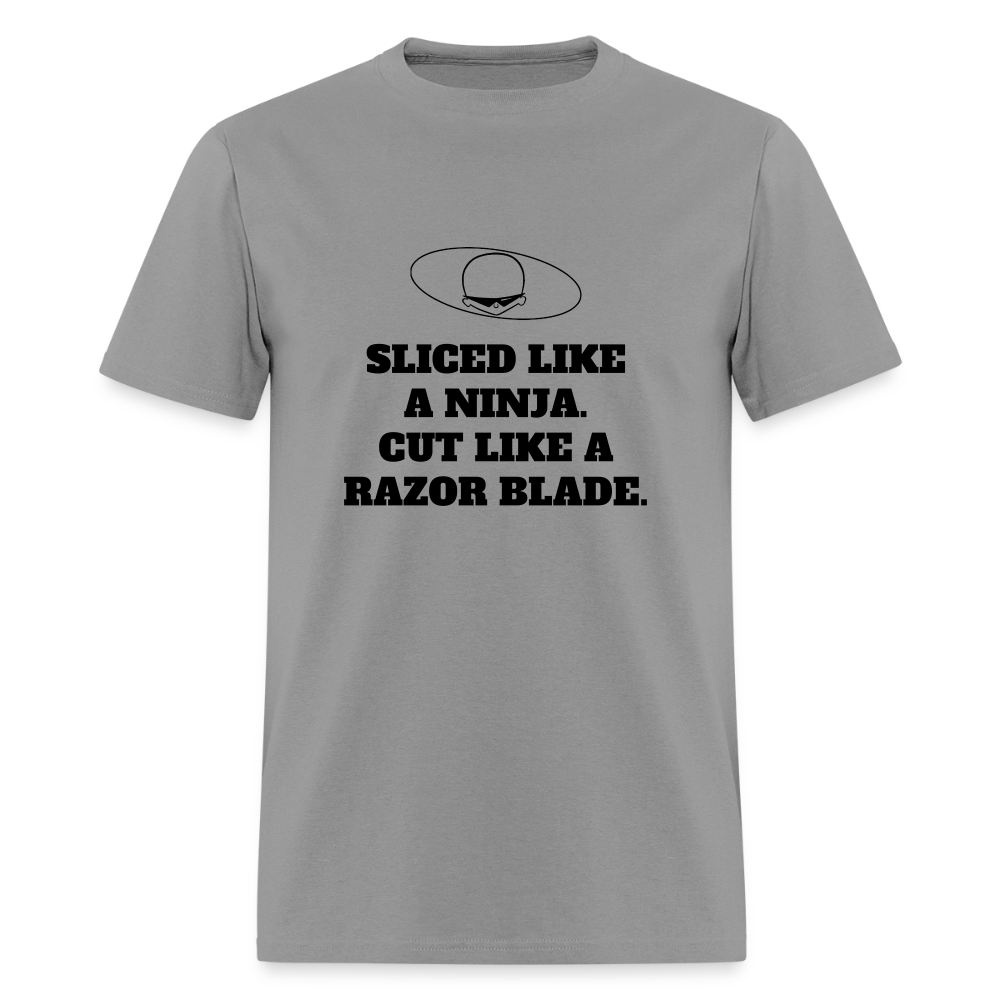 1990s "SLICED LIKE A NINJA. CUT LIKE A RAZOR BLADE." Pop Progeny T-Shirt (Dark on Light) - rock