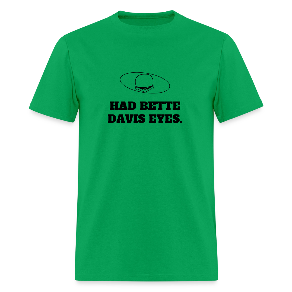 1980s "HAD BETTE DAVIS EYES." Pop Progeny T-Shirt (Dark on Light) - bright green