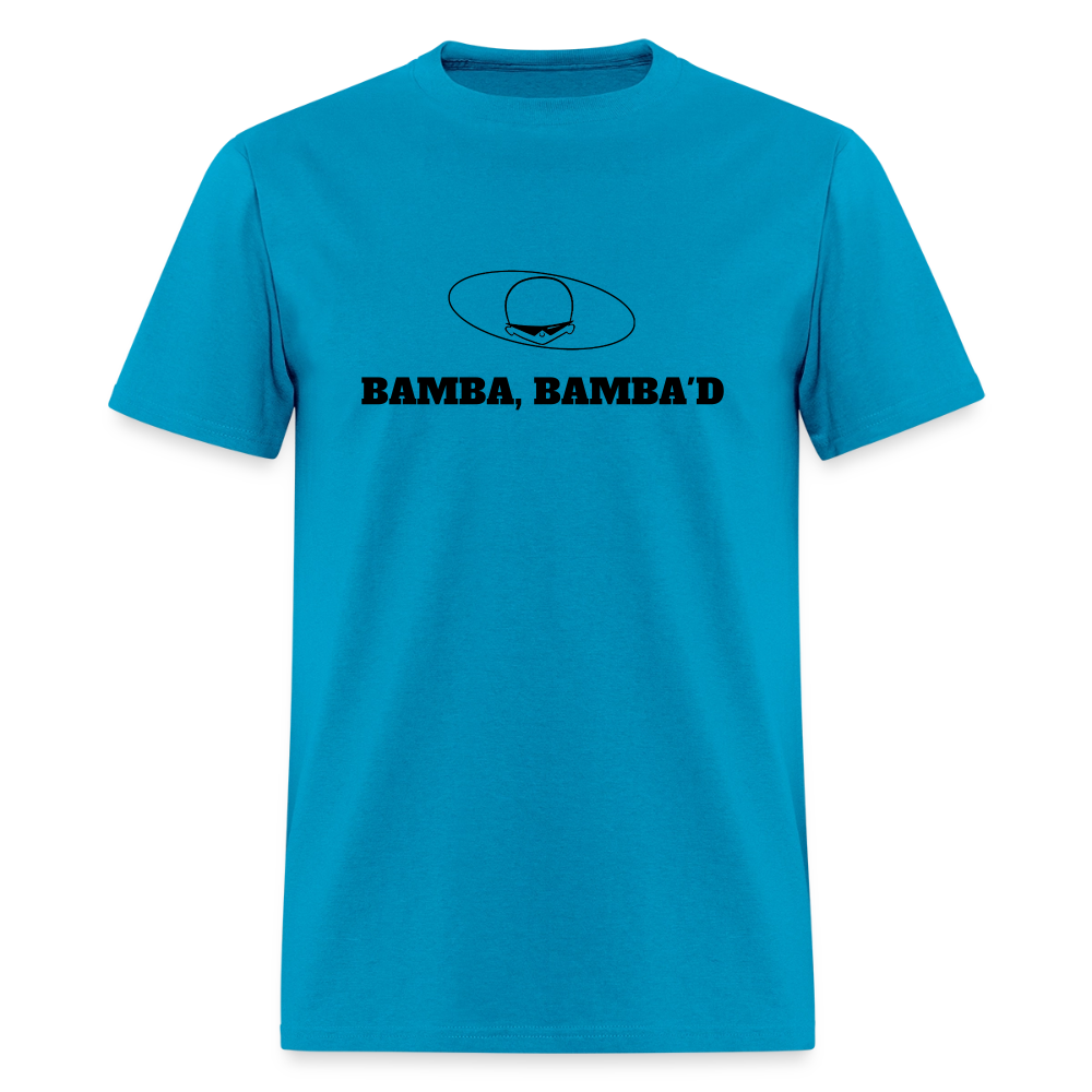 1950s "BAMBA BAMBA'D." Pop Progeny T-Shirt (Dark on Light) - turquoise