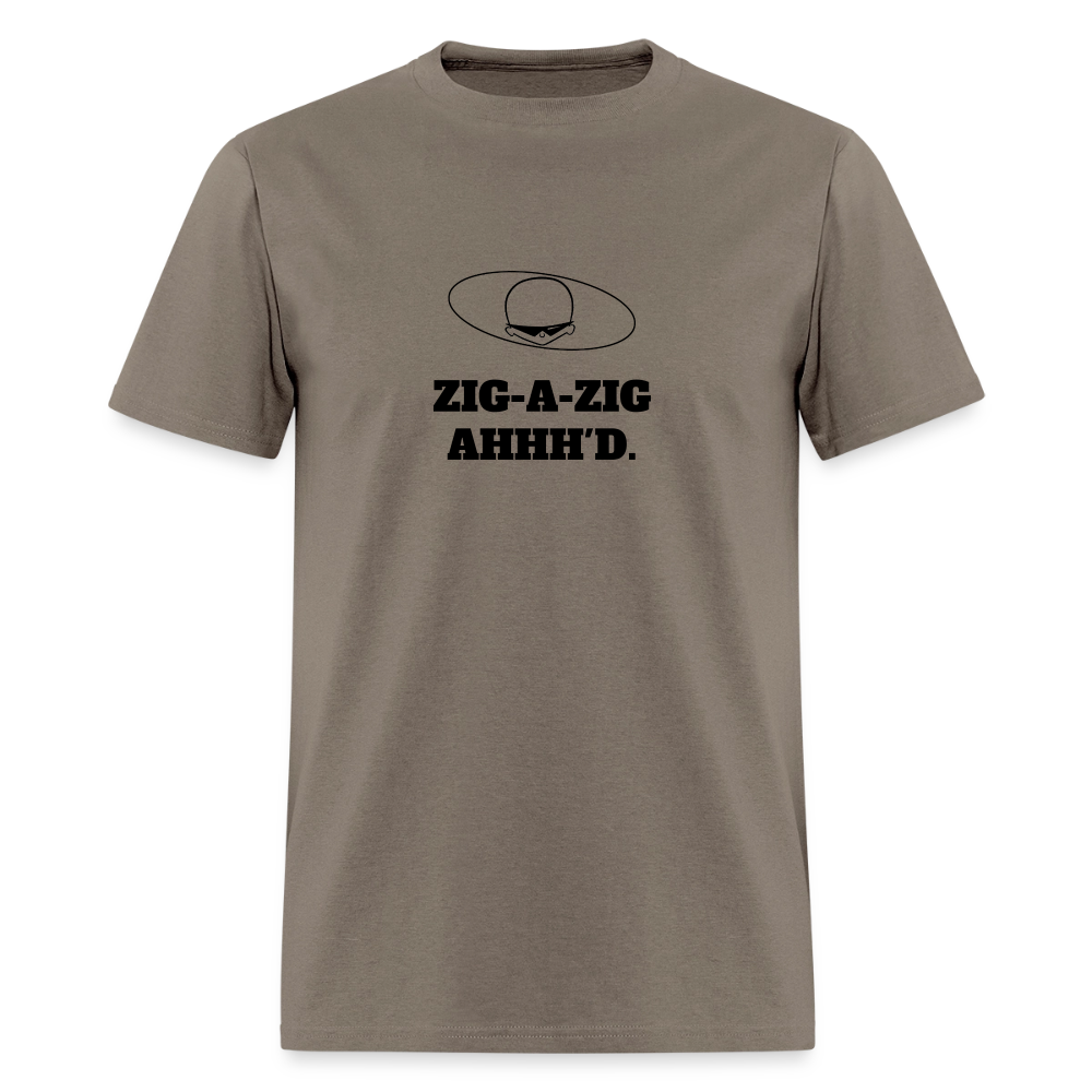 1990s "ZIG-A-ZIG AHHH'D." Pop Progeny T-Shirt (Dark on Light) - safari