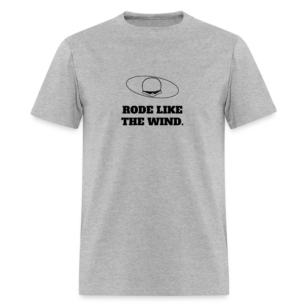 1970s "RODE LIKE THE WIND." Pop Progeny T-Shirt (Dark on Light) - heather gray