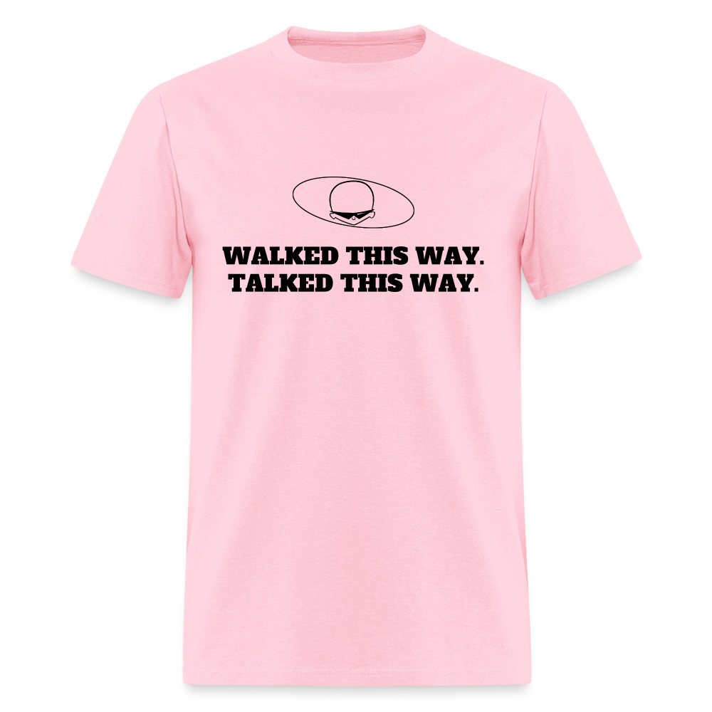 1970s "WALKED THIS WAY." Pop Progeny T-Shirt (Dark on Light) - pink