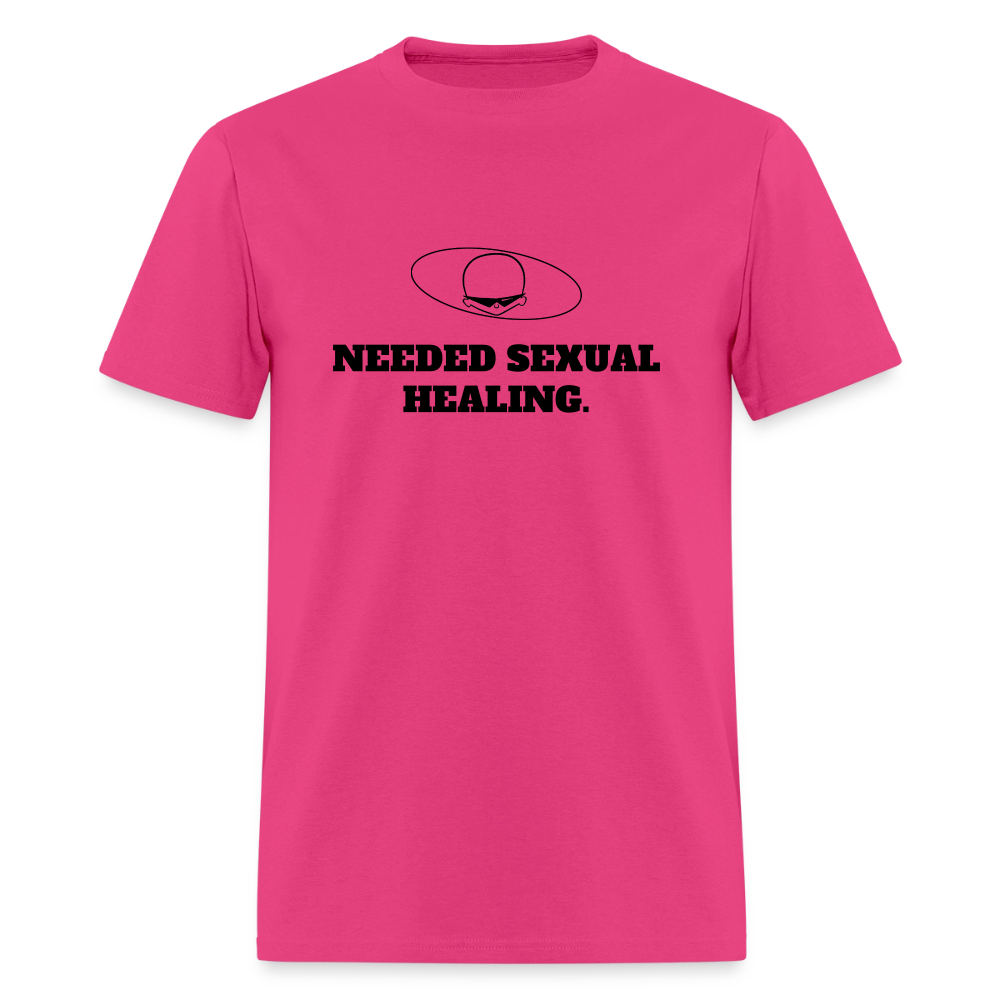1980s "NEEDED SEXUAL HEALING." Pop Progeny T-Shirt (Dark on Light) - fuchsia
