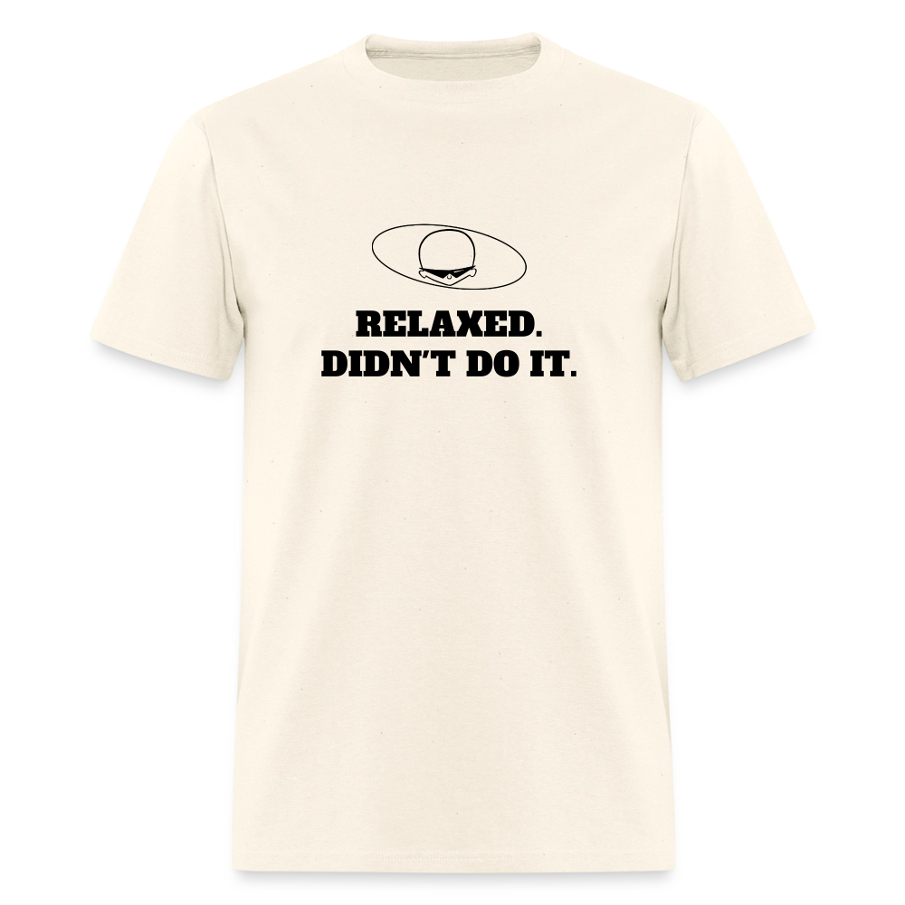 1980s "RELAXED. DIDN'T DO IT." Pop Progeny T-Shirt (Dark on Light) - sweet cream heather
