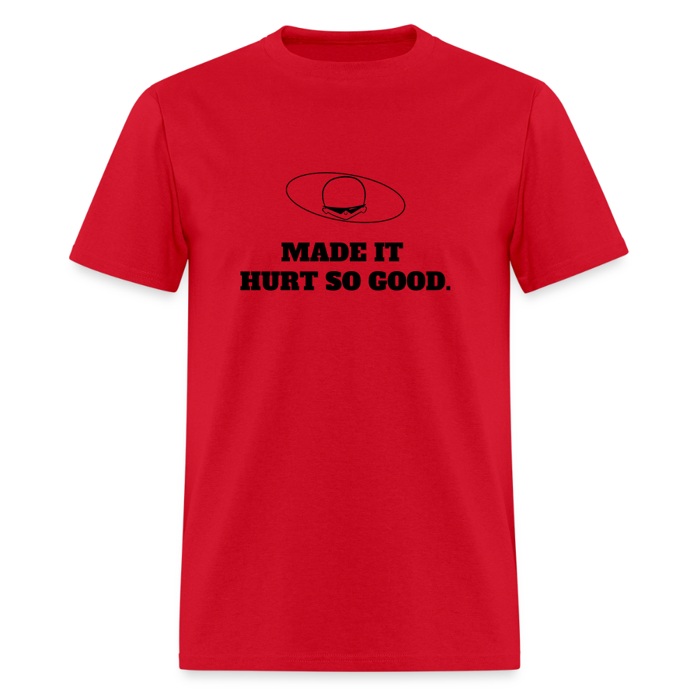 1980s "MADE IT HURT SO GOOD." Pop Progeny T-Shirt (Dark on Light) - red