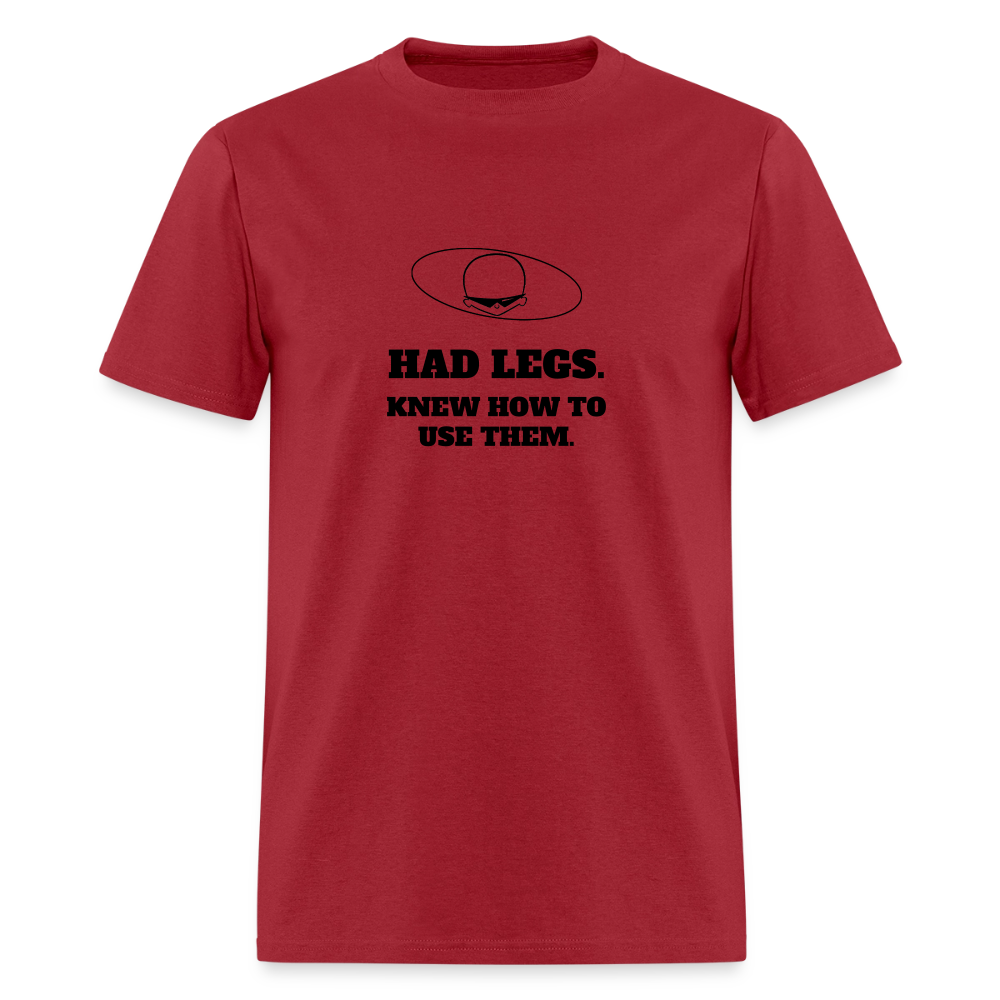 1980s "HAD LEGS." Pop Progeny T-Shirt (Dark on Light) - dark red