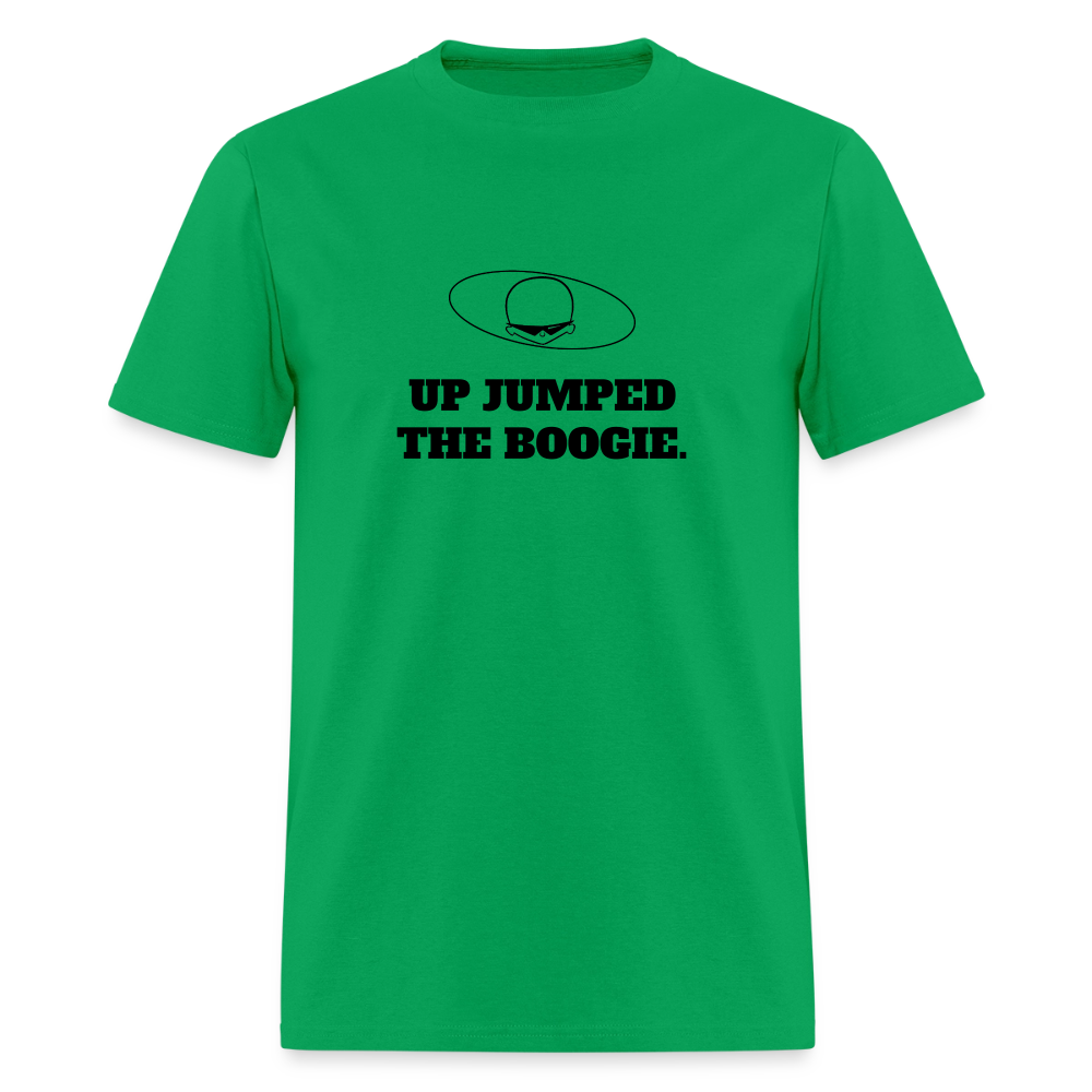 1970s "UP JUMPED THE BOOGIE." Pop Progeny T-Shirt (Dark on Light) - bright green