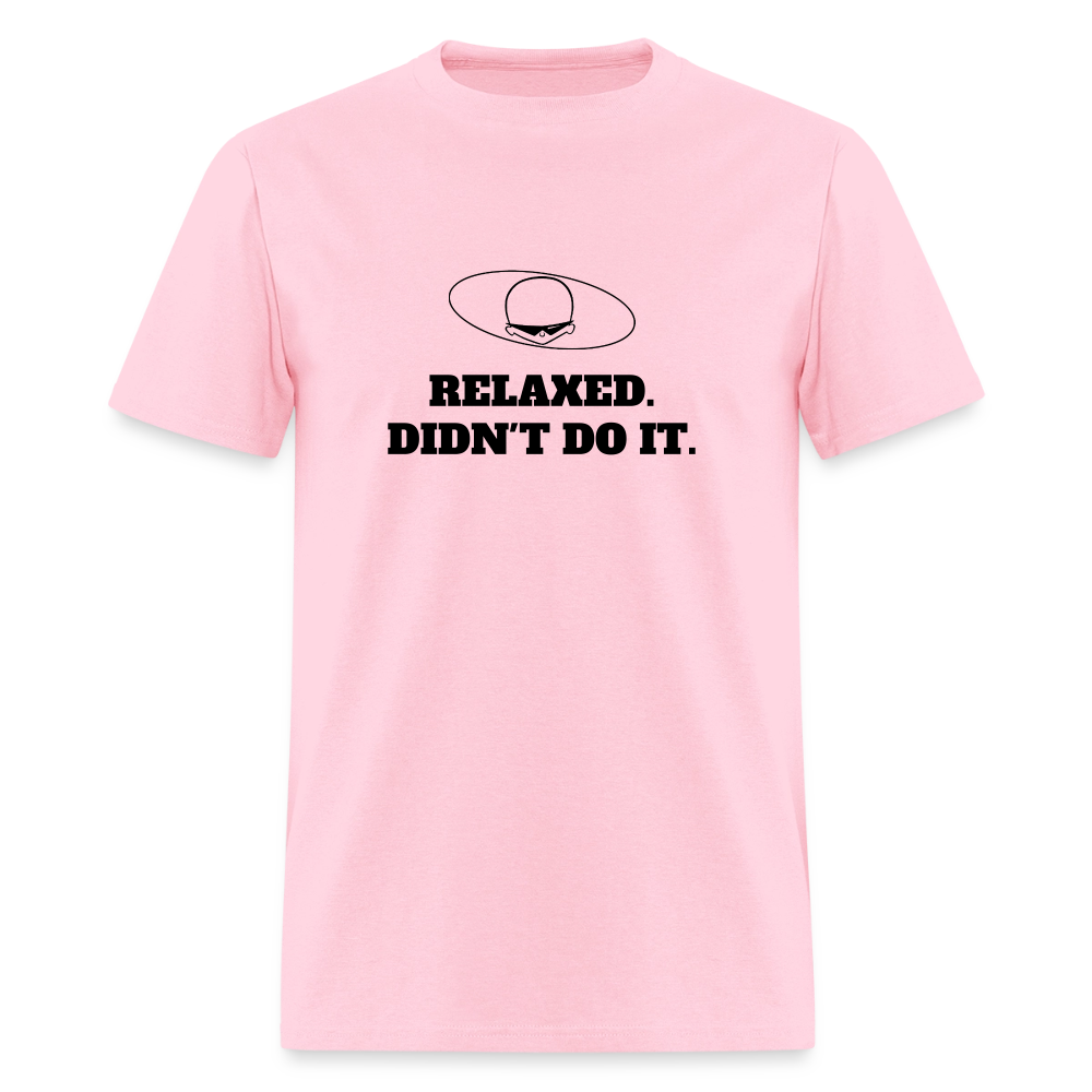 1980s "RELAXED. DIDN'T DO IT." Pop Progeny T-Shirt (Dark on Light) - pink