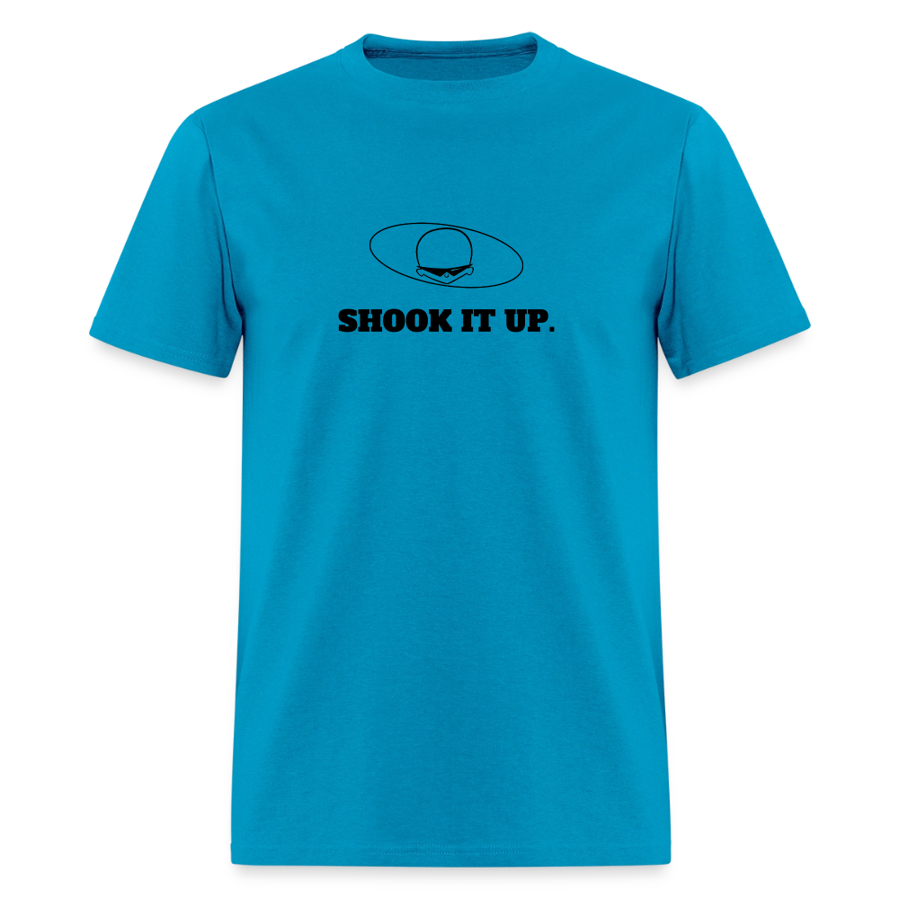 1980s "SHOOK IT UP." Pop Progeny T-Shirt (Dark on Light) - turquoise