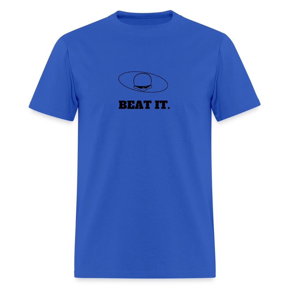 1980s "BEAT IT." Pop Progeny T-Shirt (Dark on Light) - royal blue