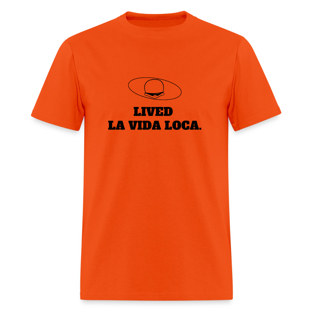 1990s "LIVED LA VIDA LOCA." Pop Progeny T-Shirt (Dark on Light) - orange