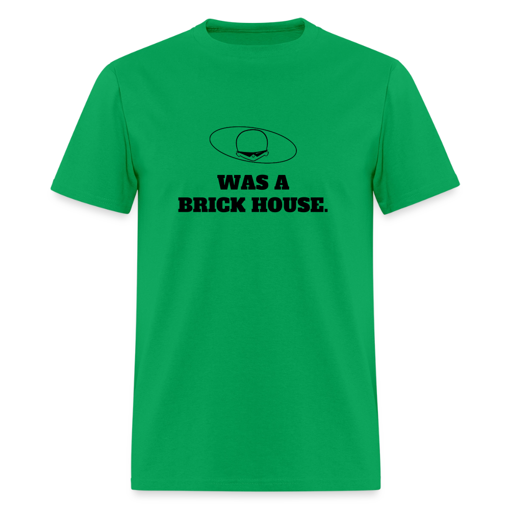 1970s "WAS A BRICK HOUSE." Pop Progeny T-Shirt (Dark on Light) - bright green