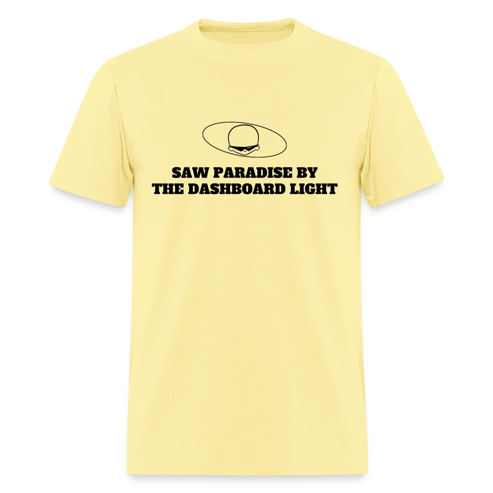 1970s "SAW PARADISE BY THE DASHBOARD LIGHT." Pop Progeny T-Shirt (Dark on Light) - cornsilk