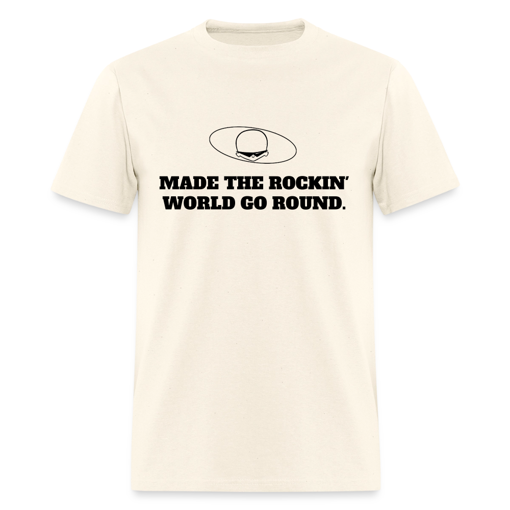 1980s "MADE THE ROCKIN' WORLD GO ROUND." Pop Progeny T-Shirt (Dark on Light) - sweet cream heather