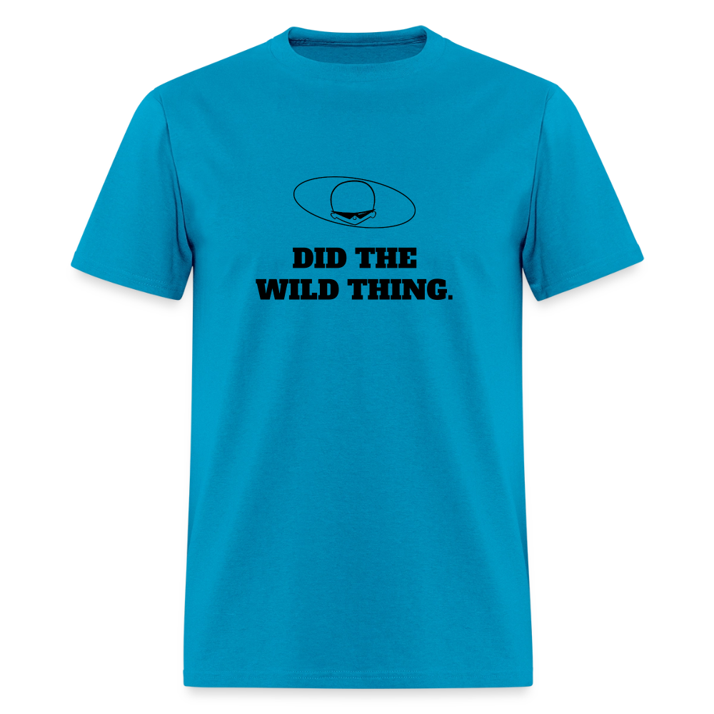 1980s "DID THE WILD THING." Pop Progeny T-Shirt (Dark on Light) - turquoise