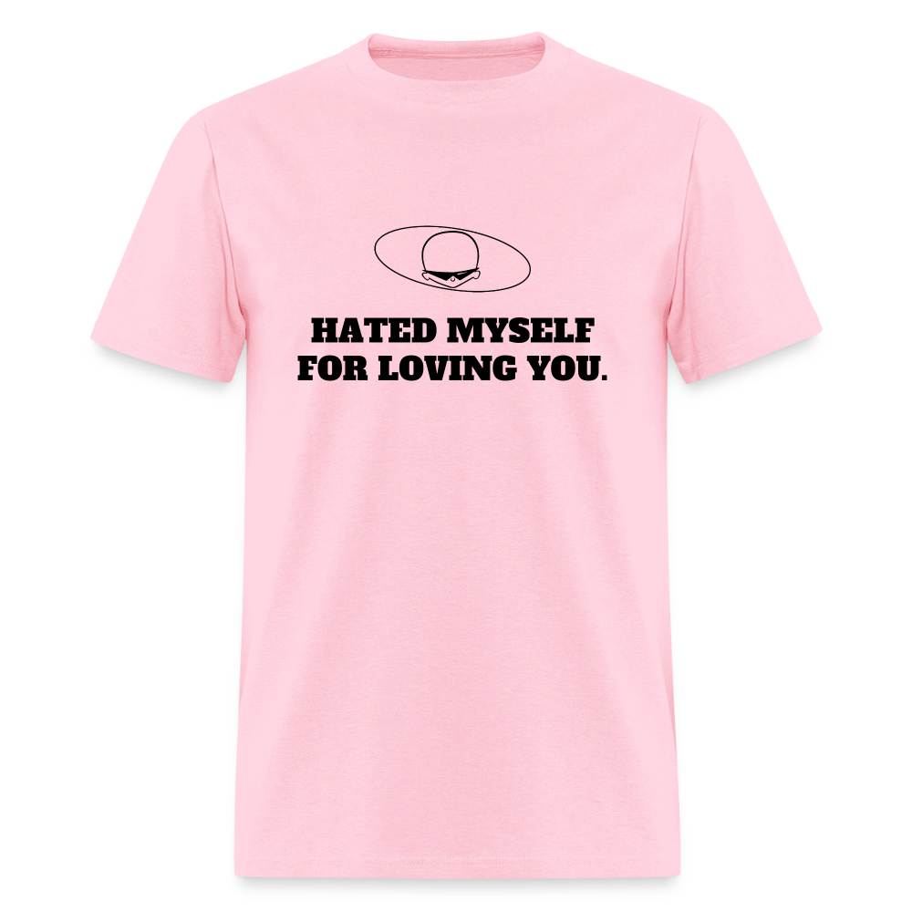 1980s "HATED MYSELF FOR LOVING YOU." Pop Progeny T-Shirt (Dark on Light) - pink