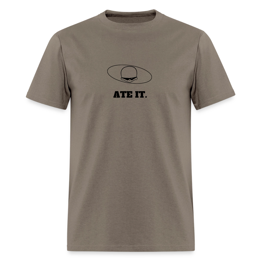 1980s "ATE IT." Pop Progeny T-Shirt (Dark on Light) - safari