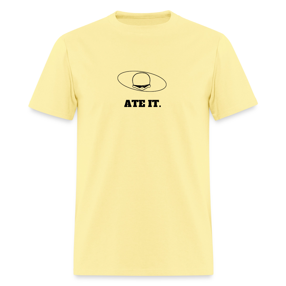 1980s "ATE IT." Pop Progeny T-Shirt (Dark on Light) - cornsilk