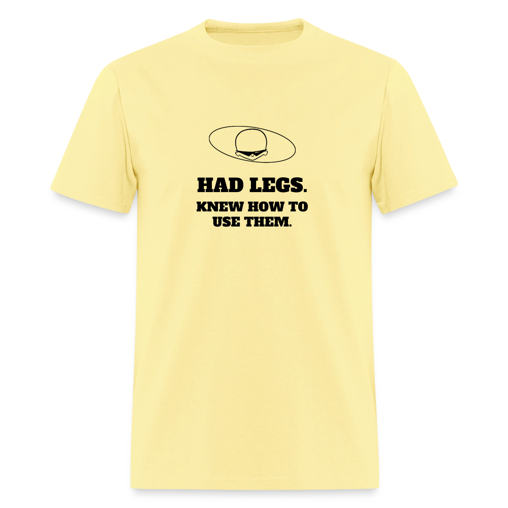 1980s "HAD LEGS." Pop Progeny T-Shirt (Dark on Light) - cornsilk