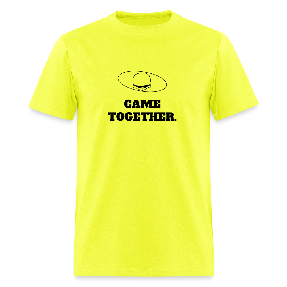 1960s "CAME TOGETHER." Pop Progeny Couples T-Shirt (Dark on Light) - safety green