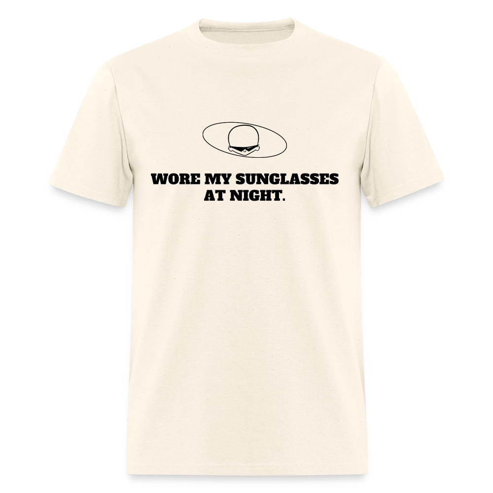 1980s "WORE MY SUNGLASSES AT NIGHT" Pop Progeny T-Shirt (Dark on Light) - sweet cream heather