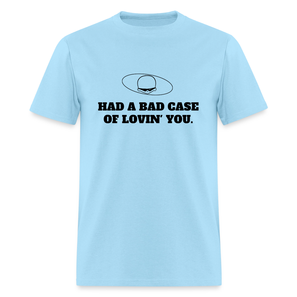 1970s "HAD A BAD CASE OF LOVIN' YOU." Pop Progeny T-Shirt (Dark on Light) - powder blue