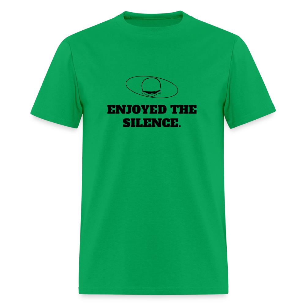 1990s "ENJOYED THE SILENCE." Pop Progeny T-Shirt (Dark on Light) - bright green