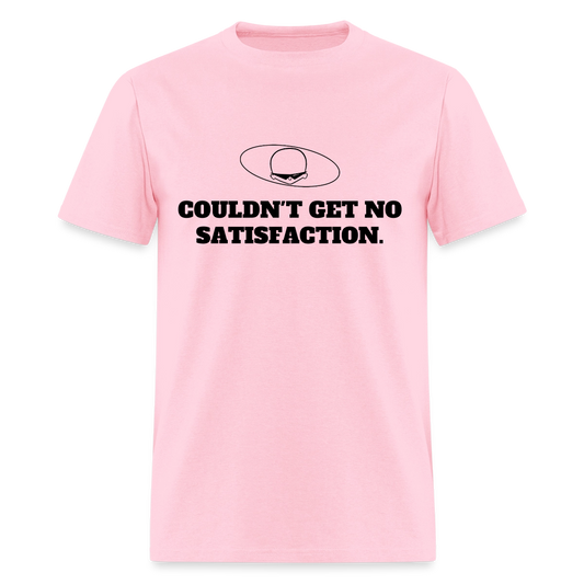 1960s "COULDN'T GET NO SATISFACTION." Pop Progeny T-Shirt (Dark on Light) - pink