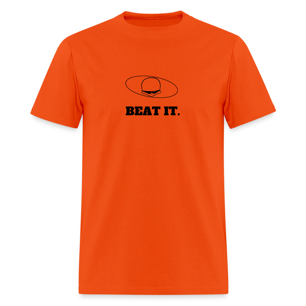 1980s "BEAT IT." Pop Progeny T-Shirt (Dark on Light) - orange