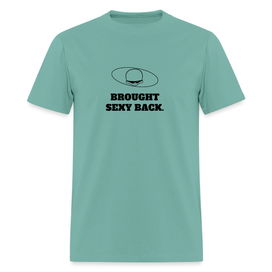 2000s "BROUGHT SEXY BACK." Pop Progeny T-Shirt (Dark on Light) - aquatic