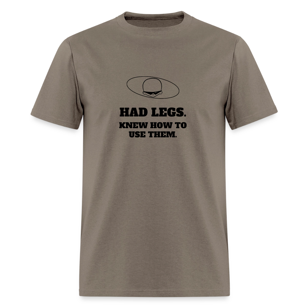 1980s "HAD LEGS." Pop Progeny T-Shirt (Dark on Light) - safari