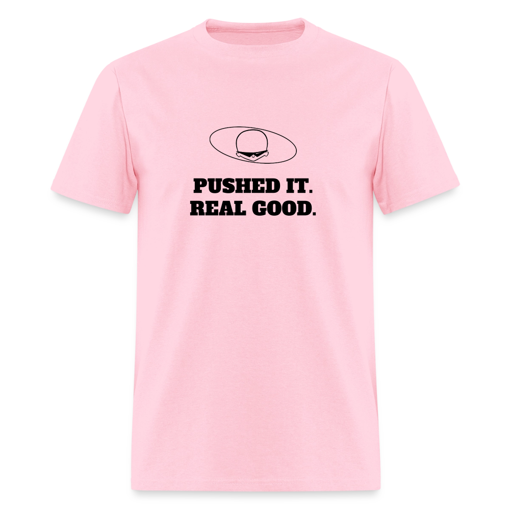 1980s "PUSHED IT. REAL GOOD." Pop Progeny T-Shirt (Dark on Light) - pink