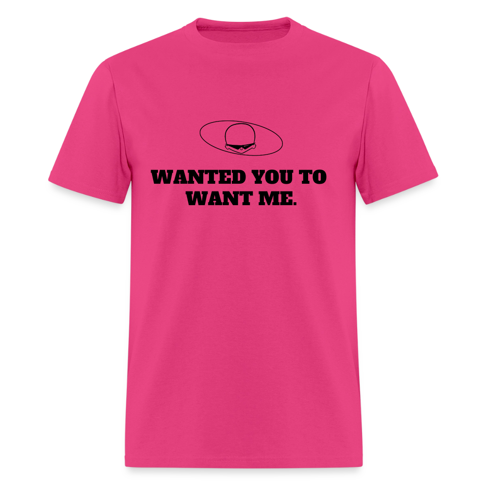 1980s "WANTED YOU TO WANT ME." Pop Progeny T-Shirt (Dark on Light) - fuchsia