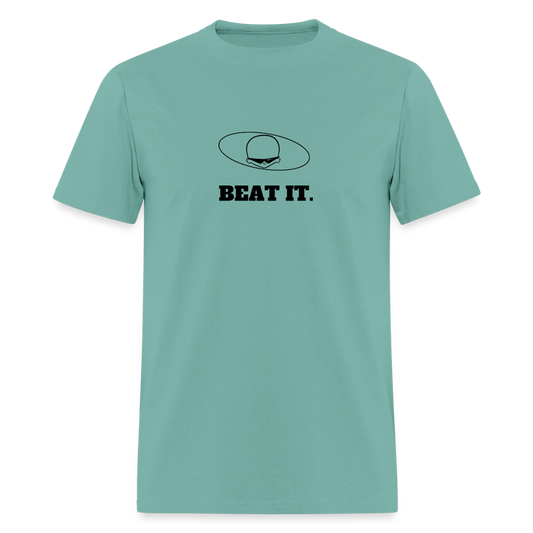 1980s "BEAT IT." Pop Progeny T-Shirt (Dark on Light) - aquatic