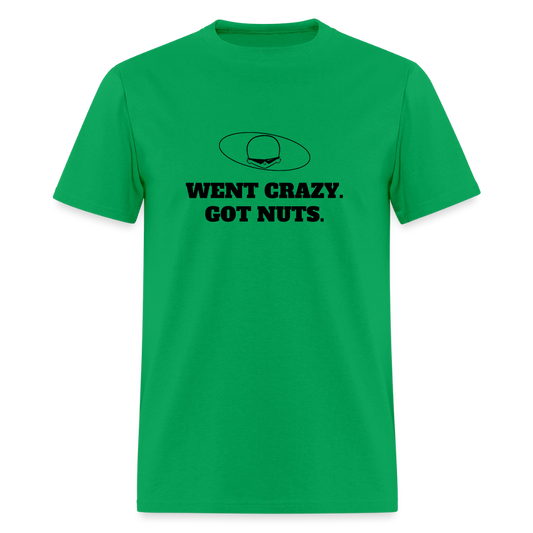 1980s "WENT CRAZY. GOT NUTS." Pop Progeny T-Shirt (Dark on Light) - bright green