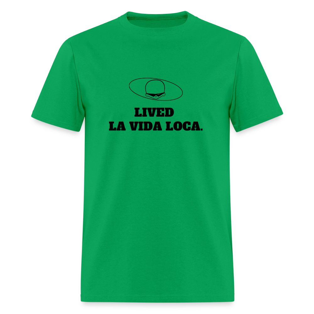 1990s "LIVED LA VIDA LOCA." Pop Progeny T-Shirt (Dark on Light) - bright green