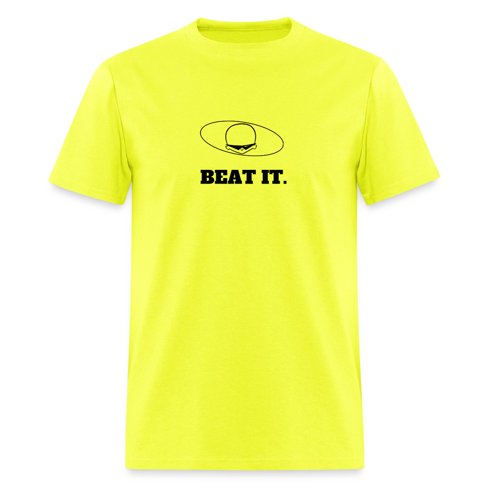 1980s "BEAT IT." Pop Progeny T-Shirt (Dark on Light) - safety green