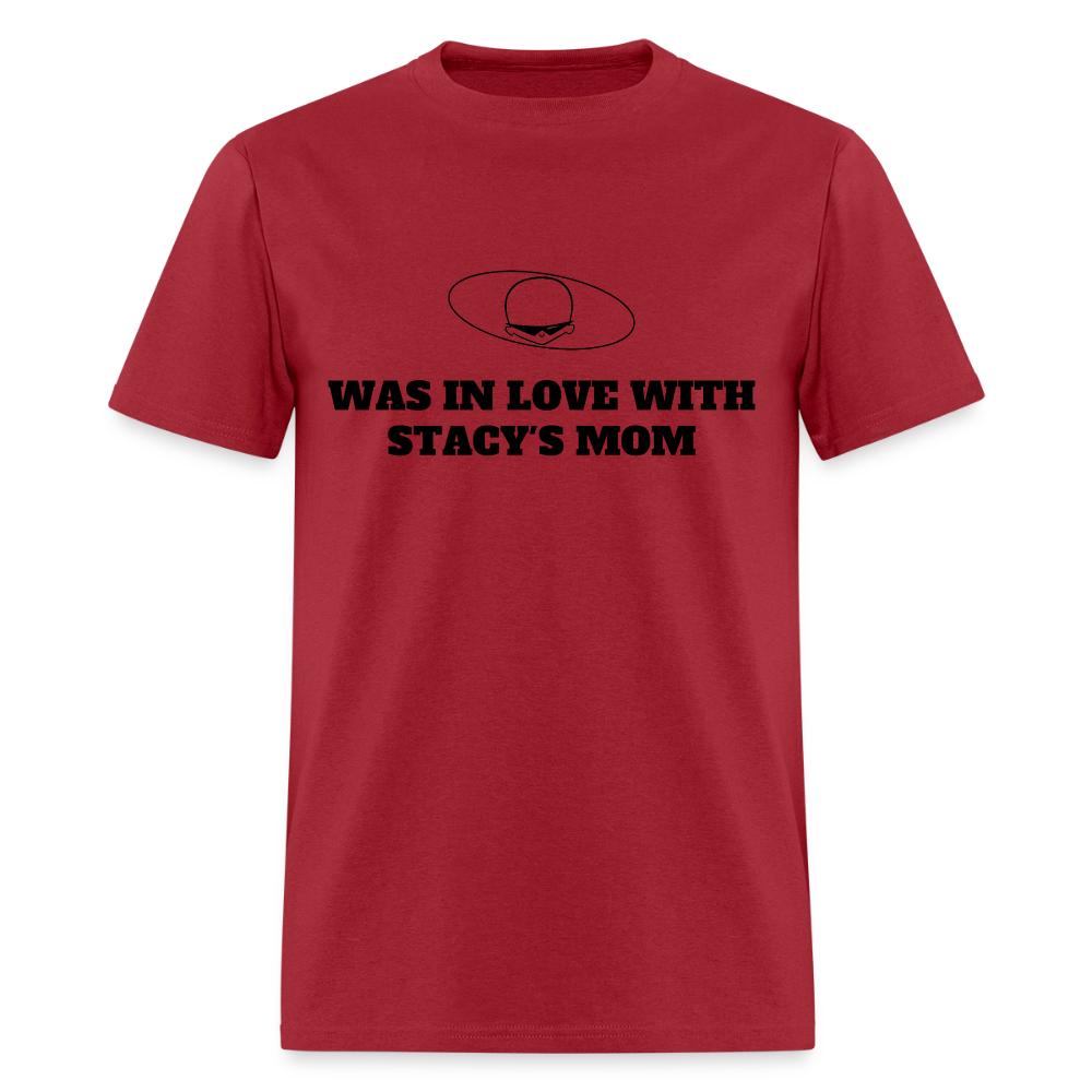 2000s "WAS IN LOVE WITH STACY'S MOM." Pop Progeny T-Shirt (Dark on Light) - dark red